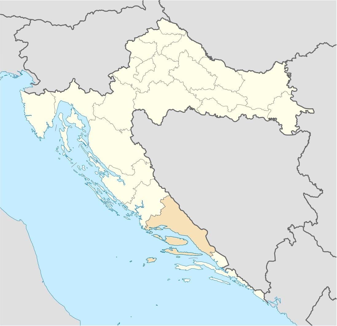 карта далмація, Хорватія