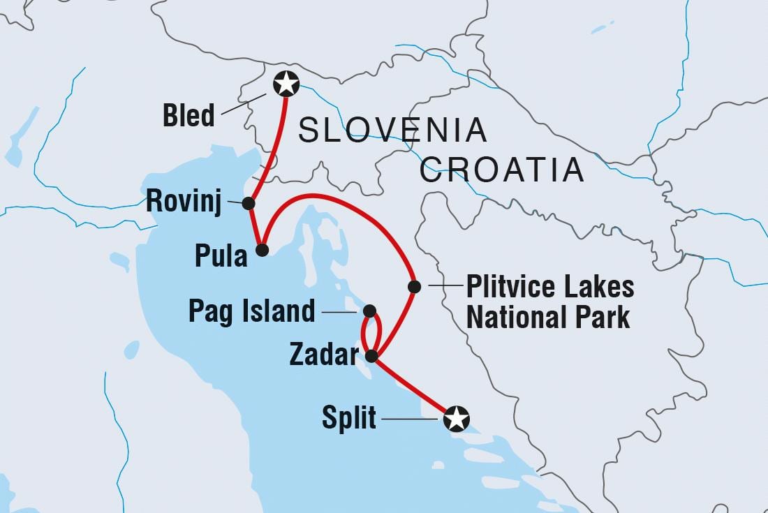 плітвіцькі озера Хорватія на карті