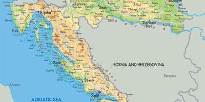 Хорватія на карті