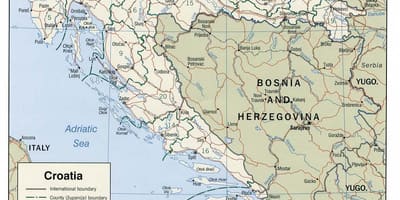 Хорватських портів карті