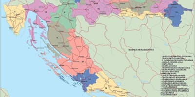 Карта вектор Хорватія карта 