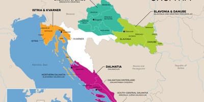 Карта Хорватії винзаводи