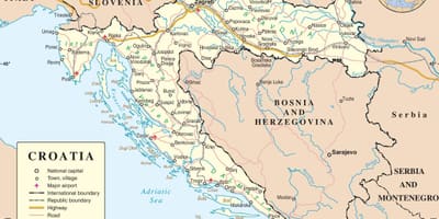 Водіння карта Хорватії