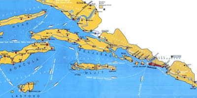 Хорватія площа карті дубровника 