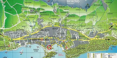 Карта макарска Хорватія