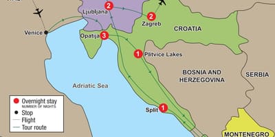 Карта опатії Хорватія