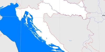 Контурна карта Хорватії