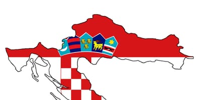 Прапор Хорватії на карті 