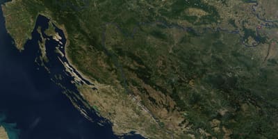 Карта супутник Хорватія 