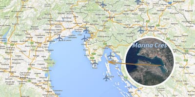 Црес Хорватія карта