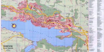 Карта шибеник Хорватія